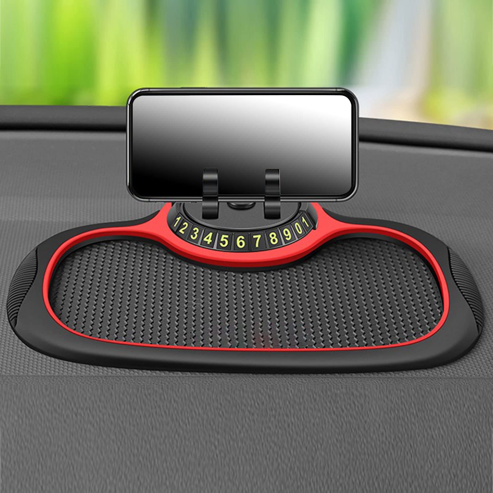 TONGFENG Auto Antirutschmatte Armaturenbrett | Handyhalterung Auto | Non-Slip Multifunktionales Telefonpad | 360 Grad Drehbare Autschfeste Telefonhalterung Für Autos Rutschfestes Telefonpad Dashboard von TONGFENG