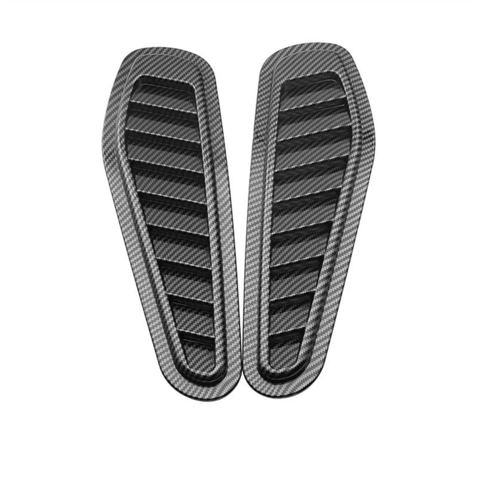 TONMHXA 2 Stück Universal Turbo Motorhaube Fronthaube Scoop Bonnet Vent Abdeckung Lufteinlass Turbine Motorabdeckung Motorhaubenentlüftung Außendekoration Auto Lufteinlass Schaufel(Carbon Fiber) von TONMHXA