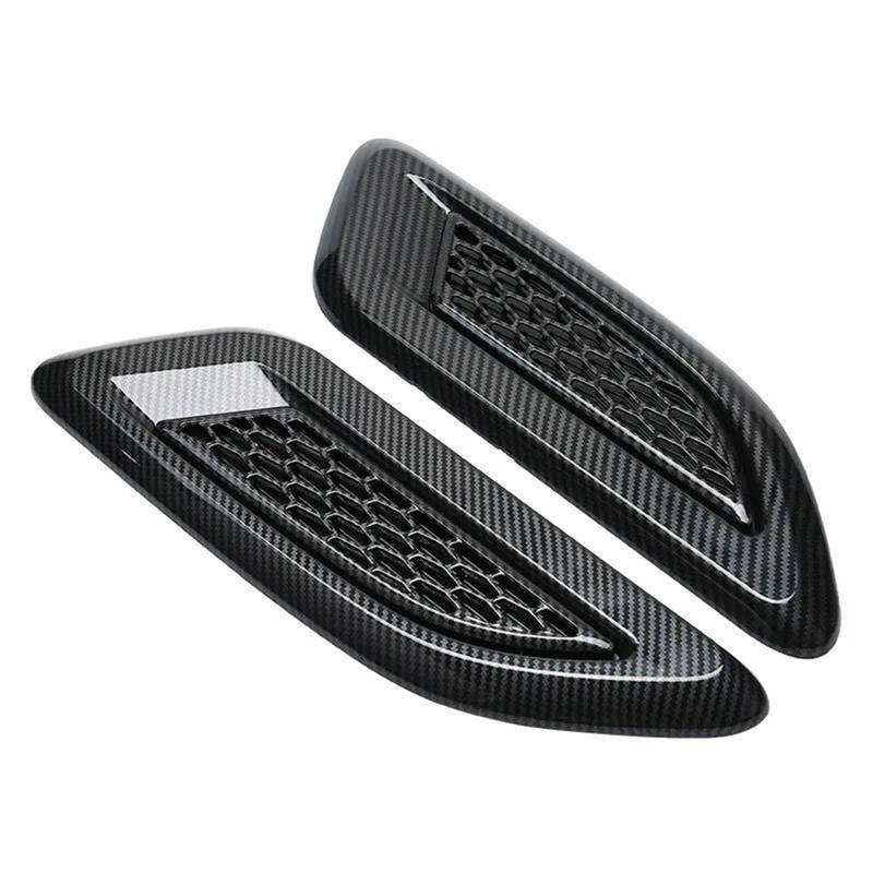 TONMHXA 2 Stücke Universal Turbo Motorhaube Auto Air Flow Intake Dekorative Scoop Bonnet Vent Haube Abdeckung Haube Vent Abdeckung Auto Modifizierte Teile Auto Lufteinlass Schaufel(Carbon Fiber) von TONMHXA