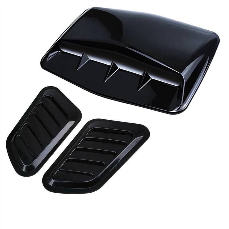 TONMHXA 3 Stück Universal Hood Vent Auto Air Flow Intake Scoop Hood Bonnet Vent Front Motorabdeckungen Dekorative Turbo Motorhaube Für Autos LKW SUV Auto Lufteinlass Schaufel von TONMHXA