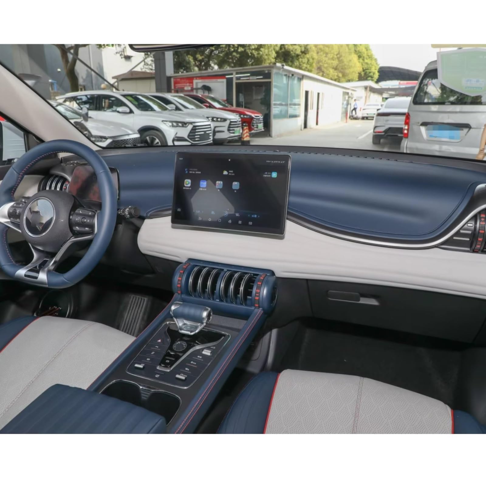 TONMHXA Kompatibel Mit BYD Für Atto 3 Yuan Plus 2022 2023, Auto-Infotainment, GPS-Navigation, Armaturenbrett, Gehärtetes Glas, Displayschutzfolie Auto Navi Folie(15.6Inch 1 Set Glass) von TONMHXA