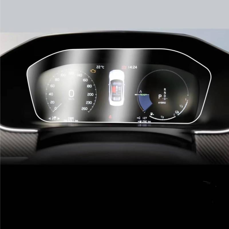 TONMHXA Kompatibel Mit Polestar 1 2021 2022 2023 Displayschutzfolie Aus Gehärtetem Glas, Infotainment, GPS-Navigation Und TPU-Armaturenbrett Auto Navi Folie(TPU Dashboard) von TONMHXA