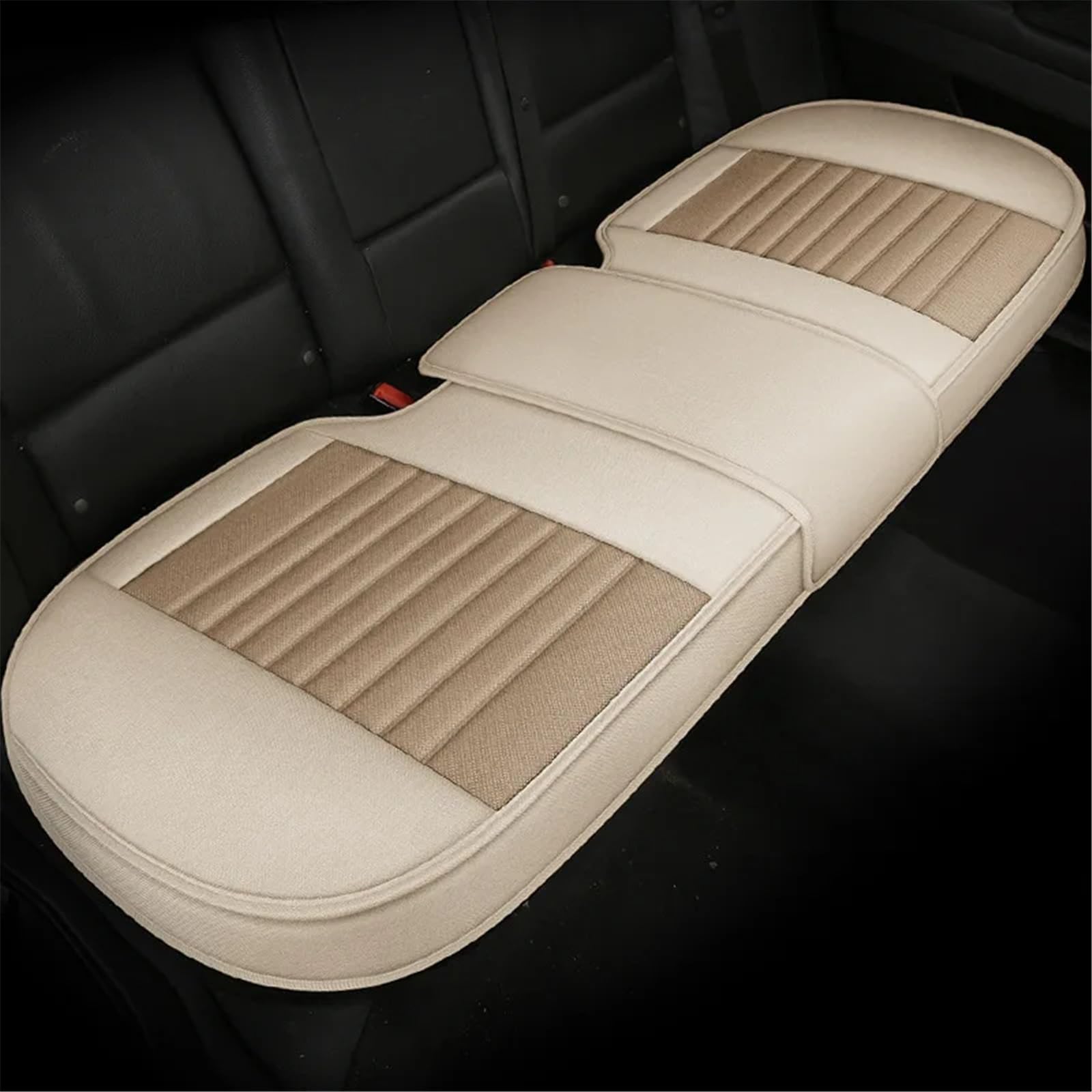 TONMHXA Sitzbezüge Auto Auto Atmungsaktive Schutzhülle Universal Sitzkissen Die Vorne Hinten Sitz Dekorative Matte Zubehör Auto Sitz Schutz Pads(Beige,Rear) von TONMHXA