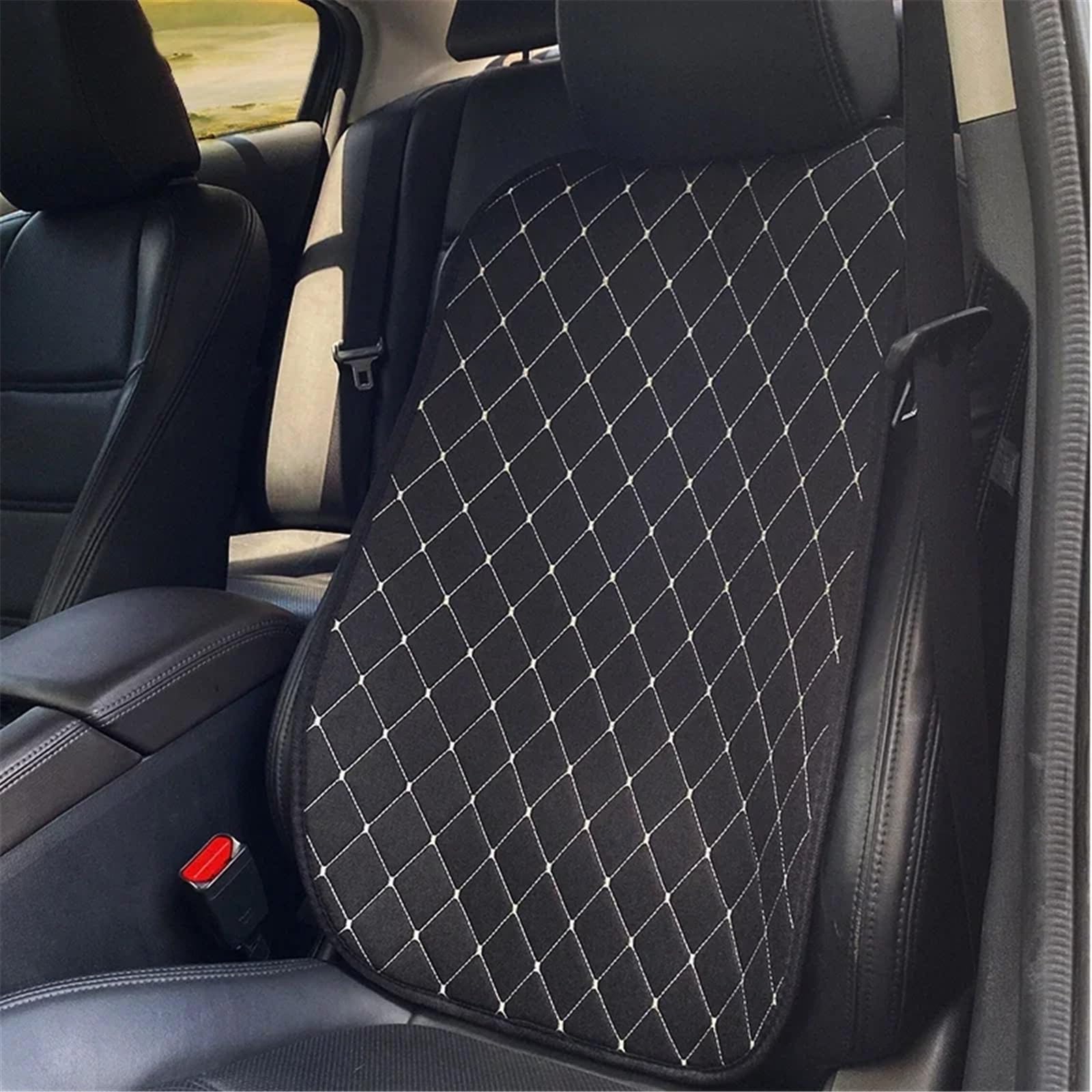 TONMHXA Sitzbezüge Auto Autositzkissen, Auto-Vordersitzkissen, Atmungsaktiv Und Bequem, Für Alle Jahreszeiten, Universelle Auto-Innenraum-Schutzpolster Für Autositze(Black,Backrest) von TONMHXA