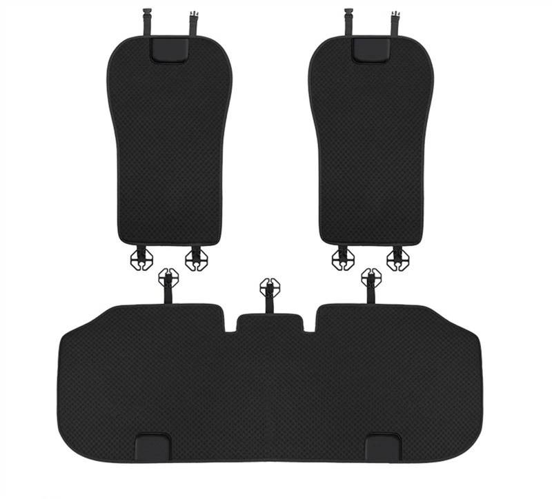 TONMHXA Sitzbezüge Auto Kompatibel Mit Amg Autositzkissen-Schutzhülle, Atmungsaktiv, Auto-Vorder-/Rücksitzbezug, Sitzschutz, Automobil-Innenraum(Black,Rear seat pad) von TONMHXA