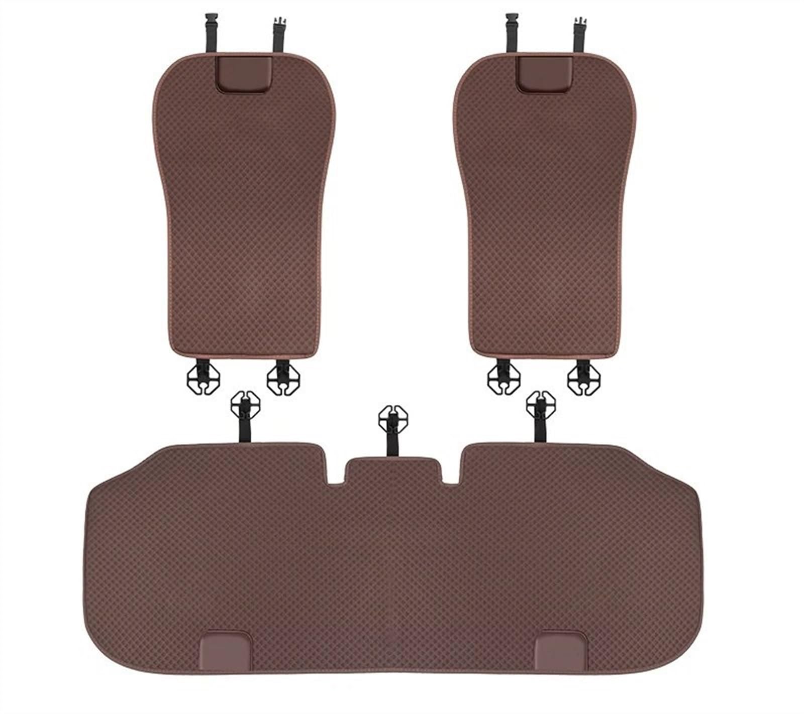 TONMHXA Sitzbezüge Auto Kompatibel Mit Amg Autositzkissen-Schutzhülle, Atmungsaktiv, Auto-Vorder-/Rücksitzbezug, Sitzschutz, Automobil-Innenraum(Brown,Rear seat pad) von TONMHXA