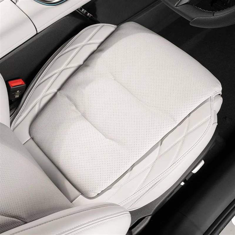 TONMHXA Sitzbezüge Auto Kompatibel Mit Benz Autositzbezug, Weiches Autositzkissen, Stuhlschutzpolster, Auto-Vorder-/Rücksitzbezug, Auto-Innenraum-Autokissen(White,Front seat pad) von TONMHXA