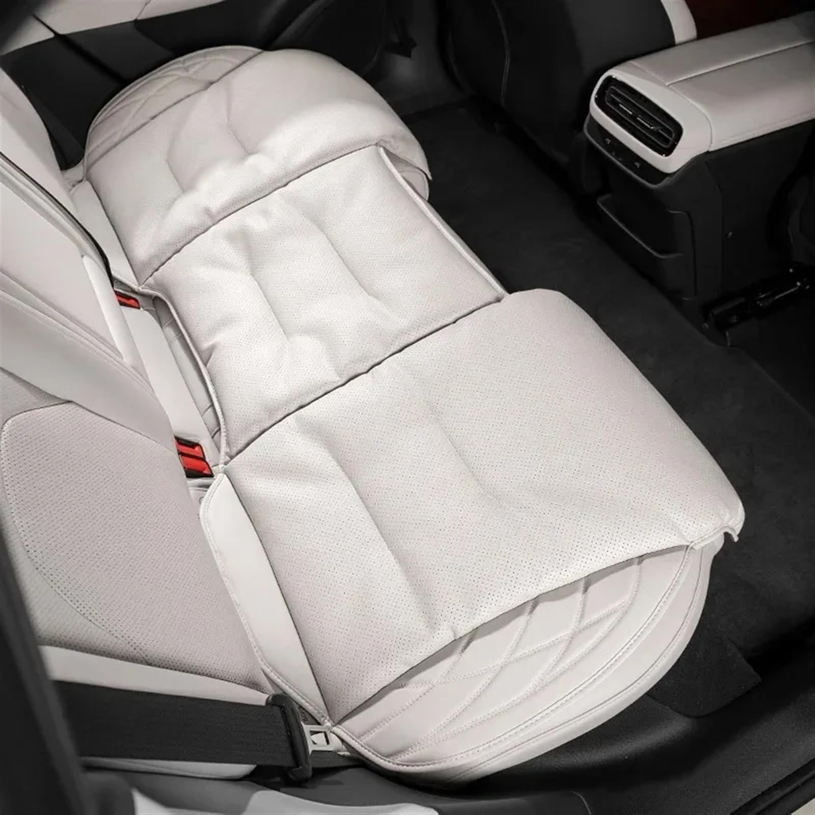 TONMHXA Sitzbezüge Auto Kompatibel Mit Benz Autositzbezug, Weiches Autositzkissen, Stuhlschutzpolster, Auto-Vorder-/Rücksitzbezug, Autositzkissen(White,1pc Back pad) von TONMHXA