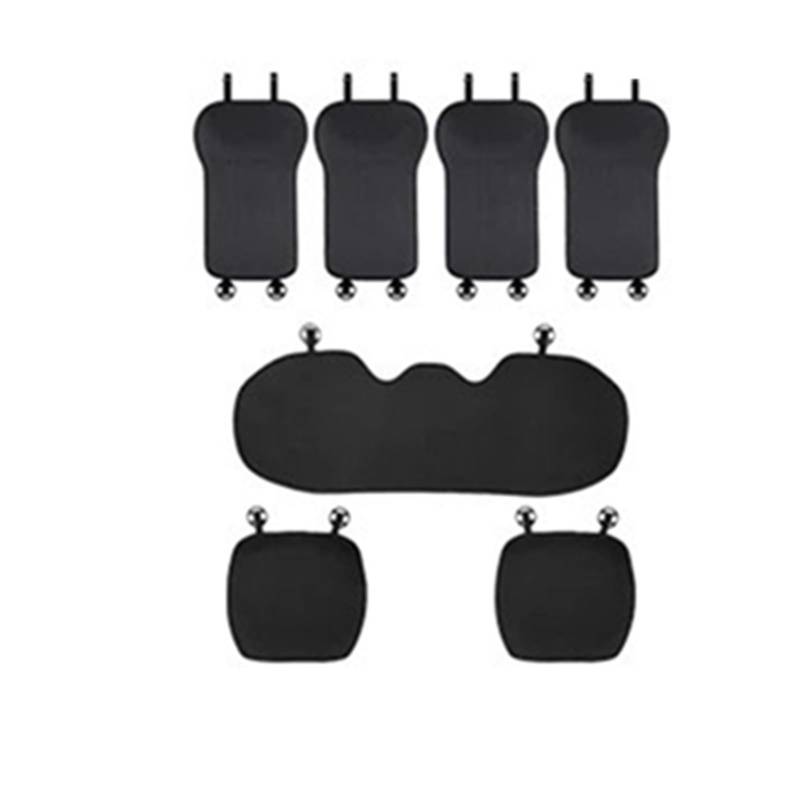 TONMHXA Sitzbezüge Auto Kompatibel Mit MG Universal-Sitzbezug-Set Four Seasons Atmungsaktive Schutzmattenauflage Autositzkissen Autokissen-Schutzmatte(Black,Full Set) von TONMHXA