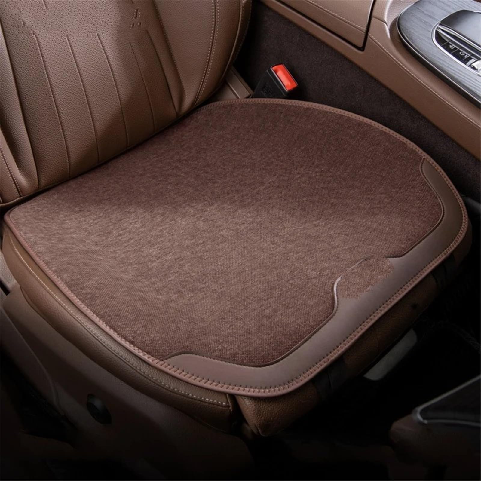 TONMHXA Sitzbezüge Auto Universal Atmungsaktive Auto Sitz Abdeckung Vorne Hinten Auto Sitzkissen Seat Protector Mat Pad Auto Zubehör Auto Sitz Schutz Pads(Brown,Front) von TONMHXA