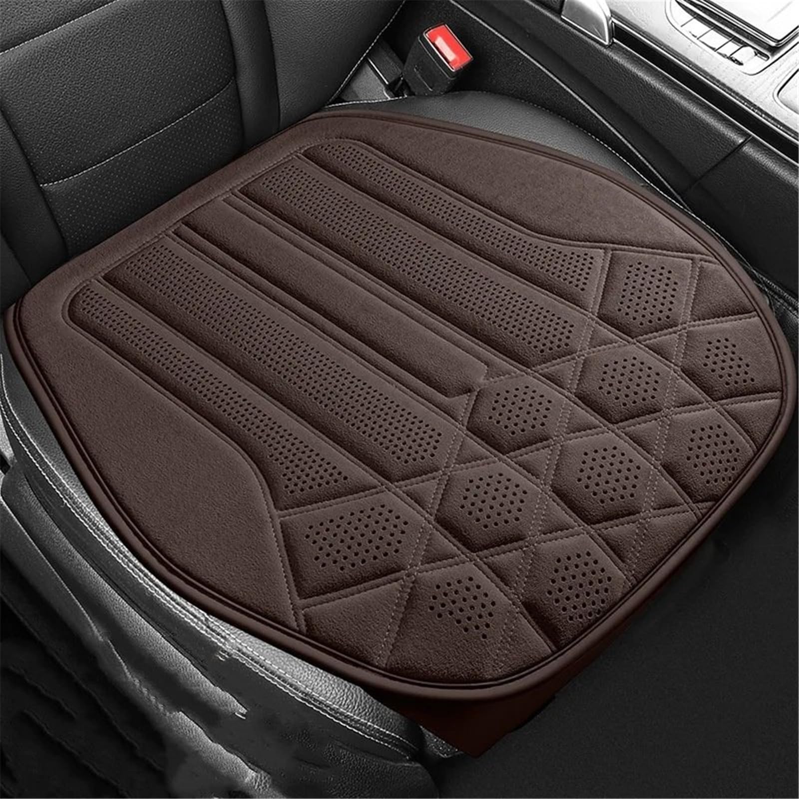 TONMHXA Sitzbezüge Auto Universal Atmungsaktive Auto Sitz Abdeckung Weiche Schutzhülle Sitzkissen Zubehör Auto Vorne Hinten Sitz Abdeckung Auto Sitzkissen(Brown,Front) von TONMHXA