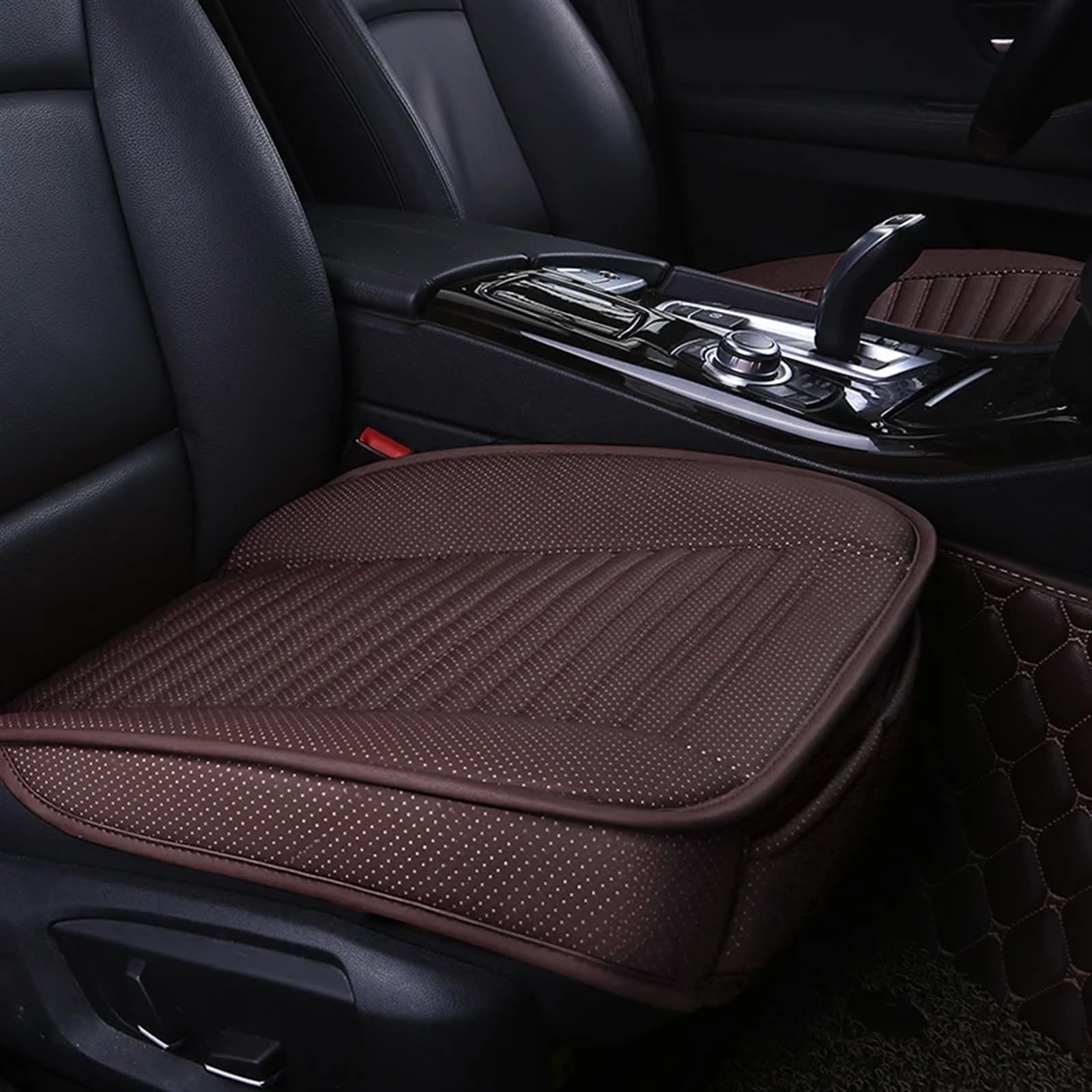 TONMHXA Sitzbezüge Auto Universal Auto Kissen Für Vier Jahreszeiten Auto Bequeme Weiche Auto Kissen Automobil Innen Auto Sitz Schutz Pads(Brown,Front) von TONMHXA