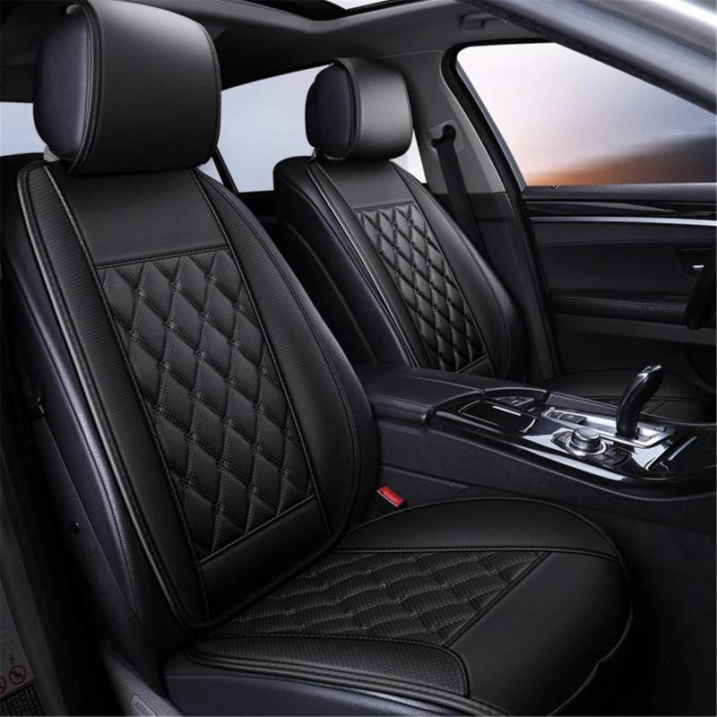 TONMHXA Sitzbezüge Auto Universal Auto Sitz Abdeckung Auto Seat Protector Kissen Matte Wasserdicht Atmungsaktiv Auto Front Abdeckung Auto Zubehör Auto Sitz Schutz Pads(Black,C) von TONMHXA