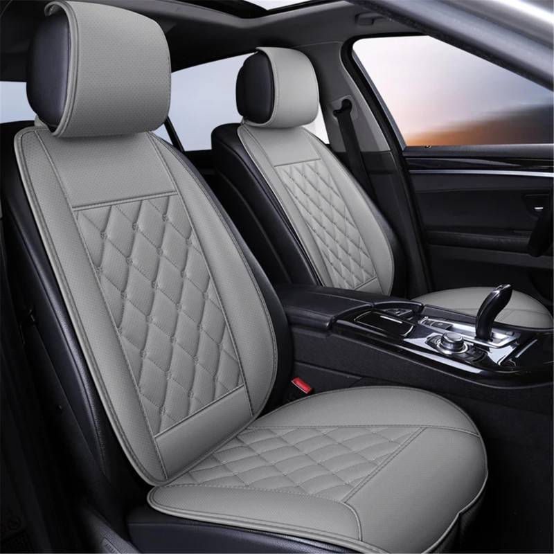 TONMHXA Sitzbezüge Auto Universal Auto Sitz Abdeckung Auto Seat Protector Kissen Matte Wasserdicht Atmungsaktiv Auto Front Abdeckung Auto Zubehör Auto Sitz Schutz Pads(Gray,C) von TONMHXA