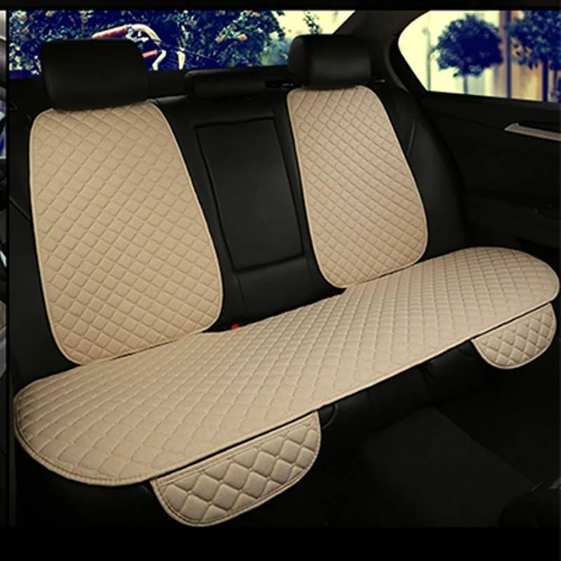 TONMHXA Sitzbezüge Auto Universal Auto Sitz Abdeckung Autos Sitzkissen Atmungsaktive Stuhl Protector Pad Matte Automobil Innen Auto Sitz Schutz Pads(Beige,Rear) von TONMHXA