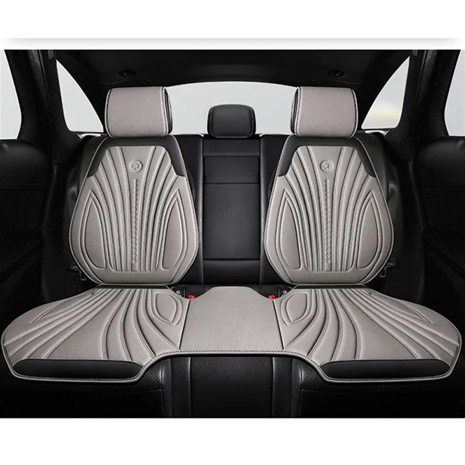 TONMHXA Sitzbezüge Auto Universal Auto Sitzbezüge Atmungsaktive Sitzkissen Auto Stuhl Matte Schutz Dekoration Vier Jahreszeiten Auto Vorne/hinten Sitz Abdeckung(Gray,1x Rear seat) von TONMHXA