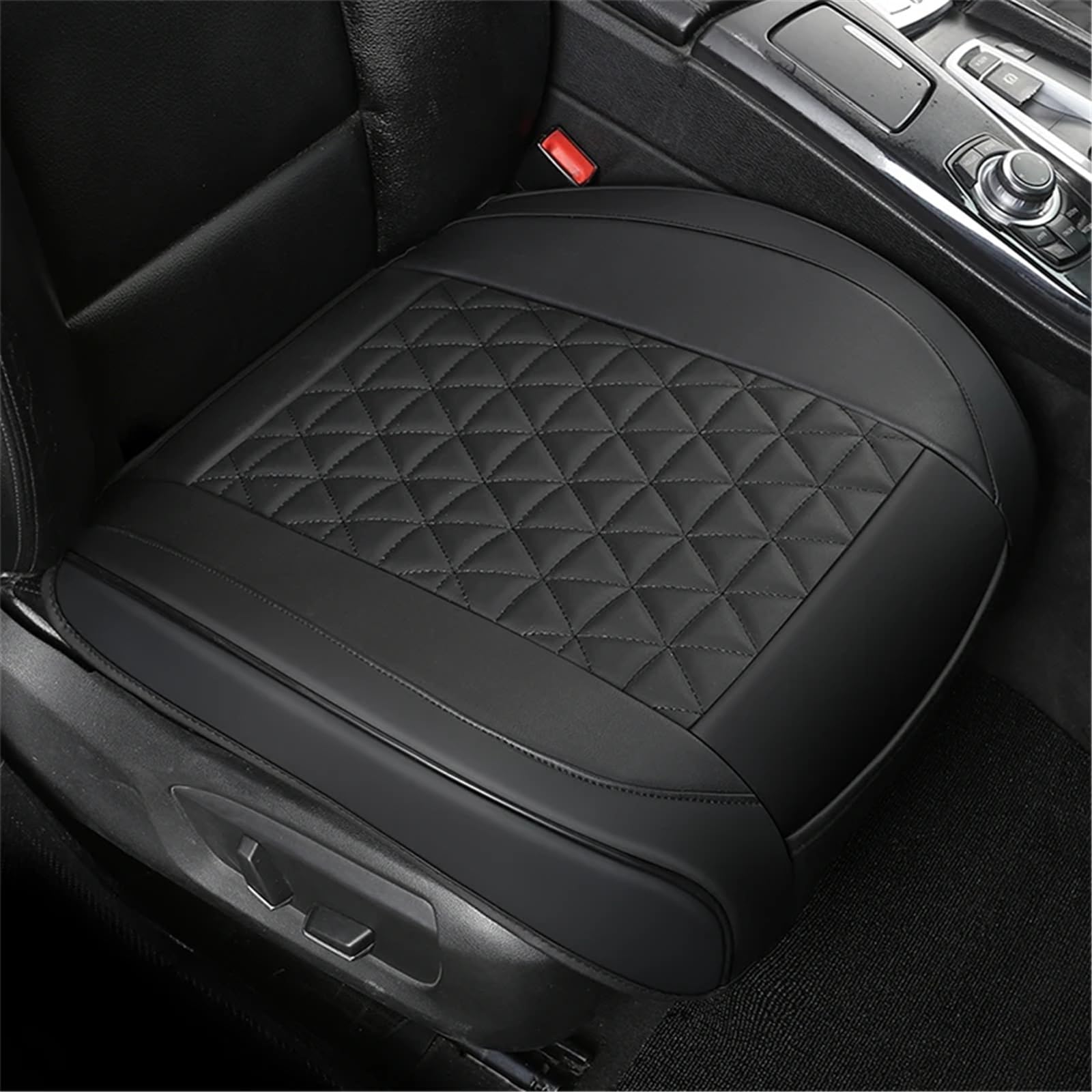 TONMHXA Sitzbezüge Auto Universal Auto Sitzbezug Schutz Auto Sitzkissen Matte Atmungsaktive Vordersitz Pad Universal Auto Zubehör Auto Sitz Schutz Pads(Black) von TONMHXA