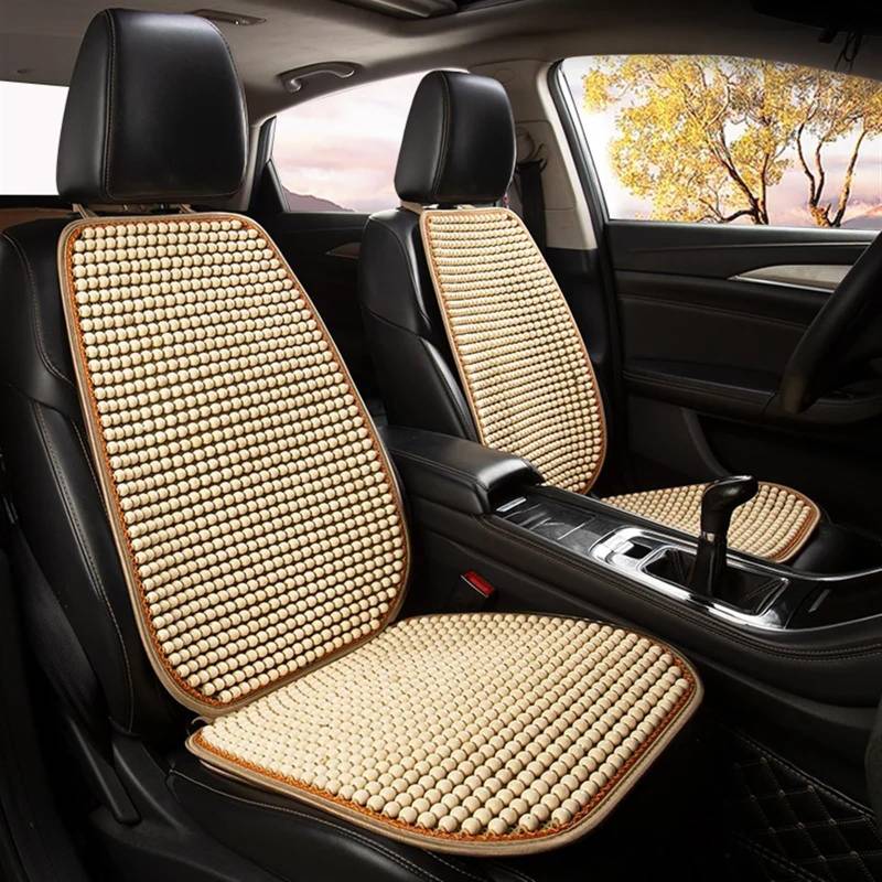 TONMHXA Sitzbezüge Auto Universal Auto Sitzkissen Atmungsaktive Kissen Belüftung Vier Jahreszeiten Verfügbar Automobil Innen Auto Sitz Schutz Pads(Beige,D) von TONMHXA