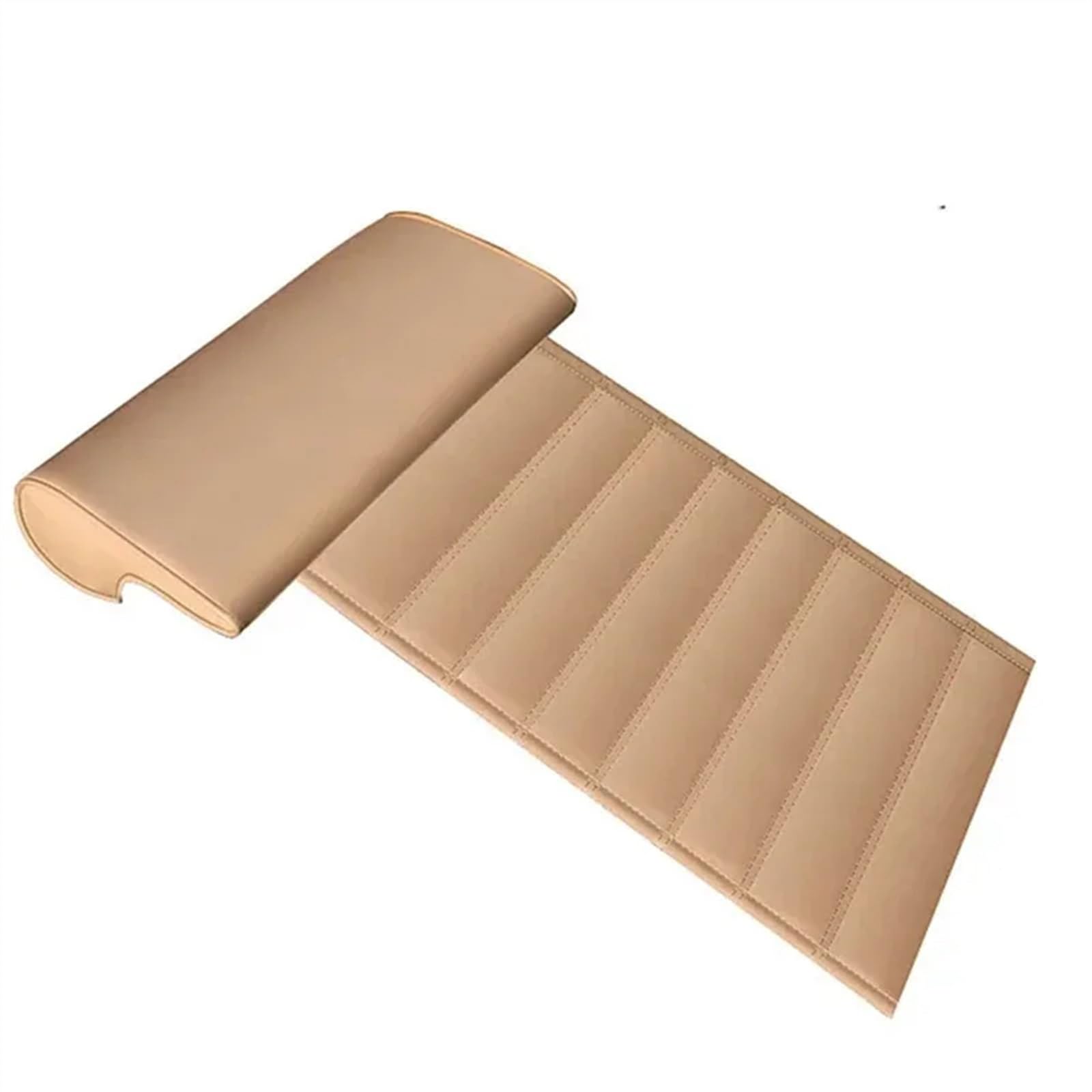 TONMHXA Sitzbezüge Auto Universal Auto Sitzkissen Bein Unterstützung Kissen Abdeckung Memory Foam Auto Sitz Extender Polsterung Matte Auto Sitzkissen Auto Zubehör(Beige) von TONMHXA