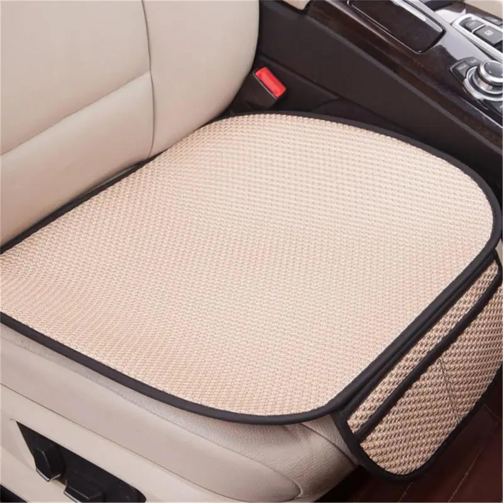 TONMHXA Sitzbezüge Auto Universal Auto Sitzkissen Schutz Pad Atmungsaktive Auto Vordersitz Abdeckung Auto Zubehör Auto Sitz Schutz Pads(Beige) von TONMHXA