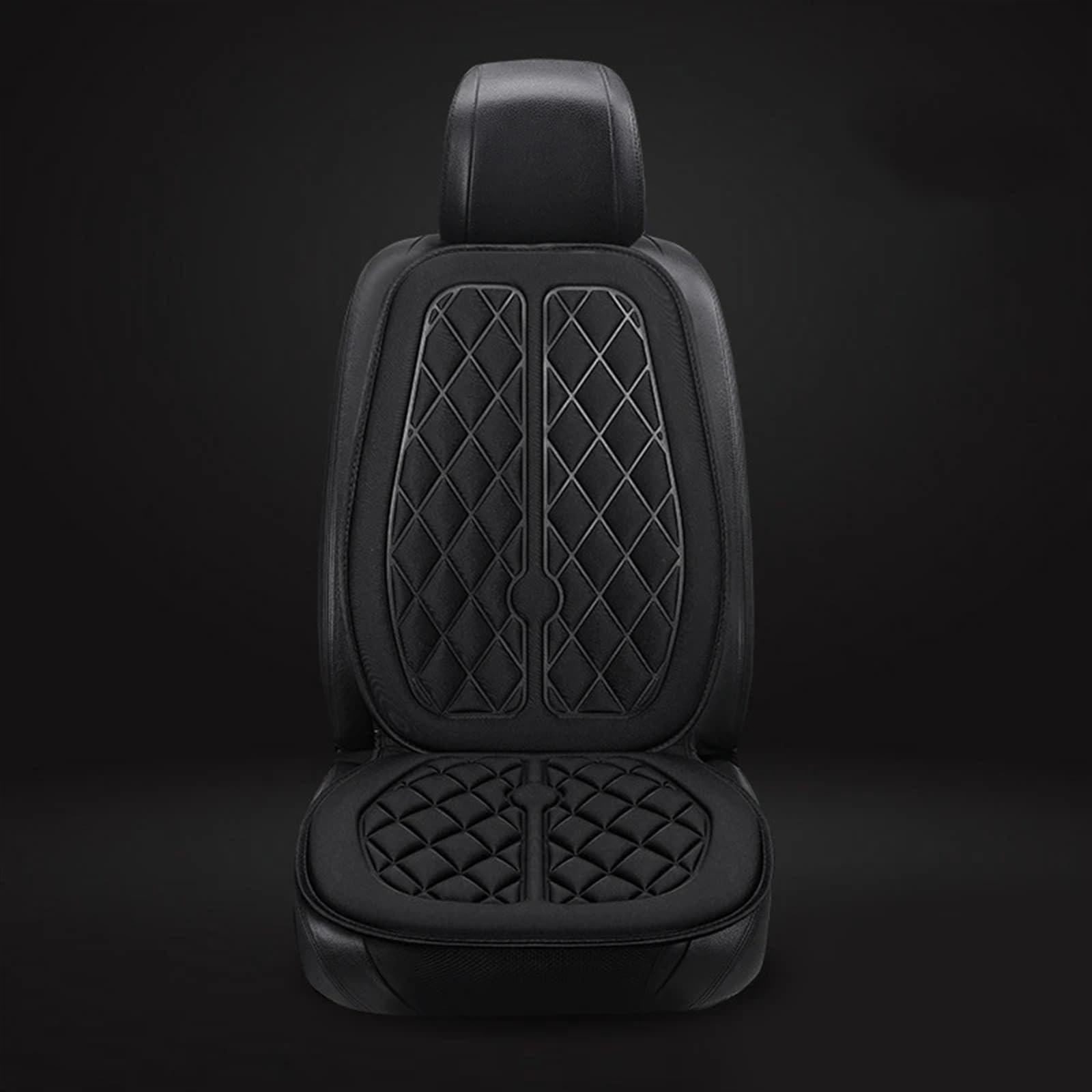 TONMHXA Sitzbezüge Auto Universal Auto Sitzkissen Zurück Sitzkissen Fahrzeuge Stuhl Auto Pad Sitz Abdeckung Automobil Innen Auto Sitz Schutz Pads Zubehör(Black) von TONMHXA