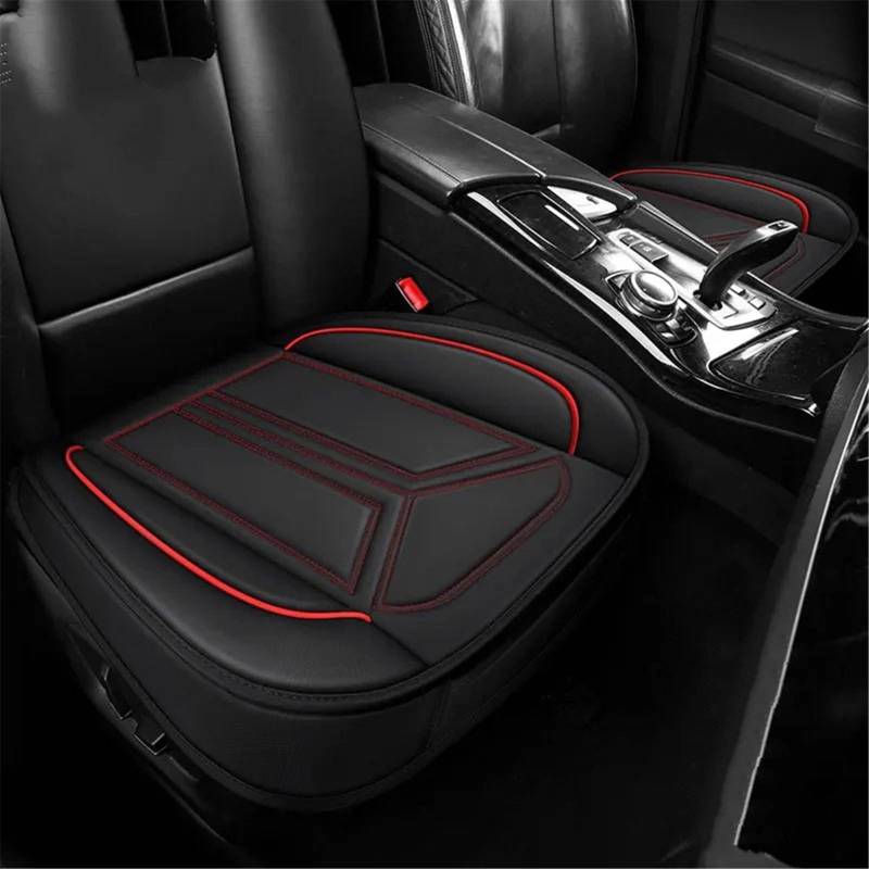 TONMHXA Sitzbezüge Auto Universal Auto Vordersitzbezug Kissen Auto Hinten Sitzen Stuhl Matte Pad Voller Schutz Atmungsaktive Vier Jahreszeiten Autositz Schutz Pads(Red,Front) von TONMHXA