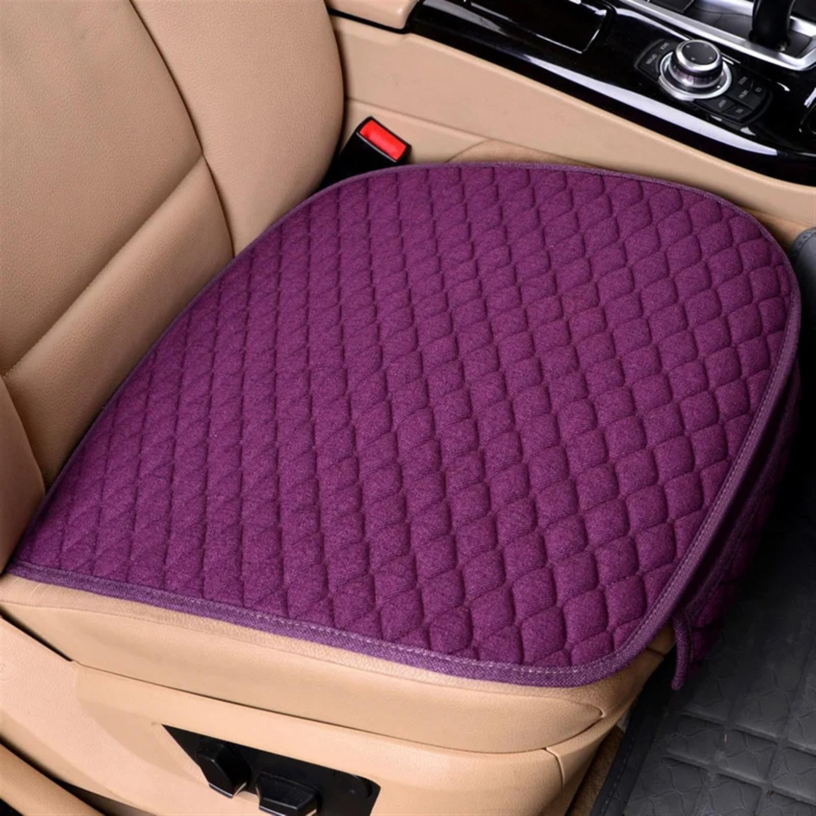 TONMHXA Sitzbezüge Auto Universal Autositzbezug Für Four Seasons Vorne Hinten Kissen Atmungsaktive Schutzmatte Pad Autozubehör Kissen Sitzbezug Autozubehör(Purple,1pc Front) von TONMHXA