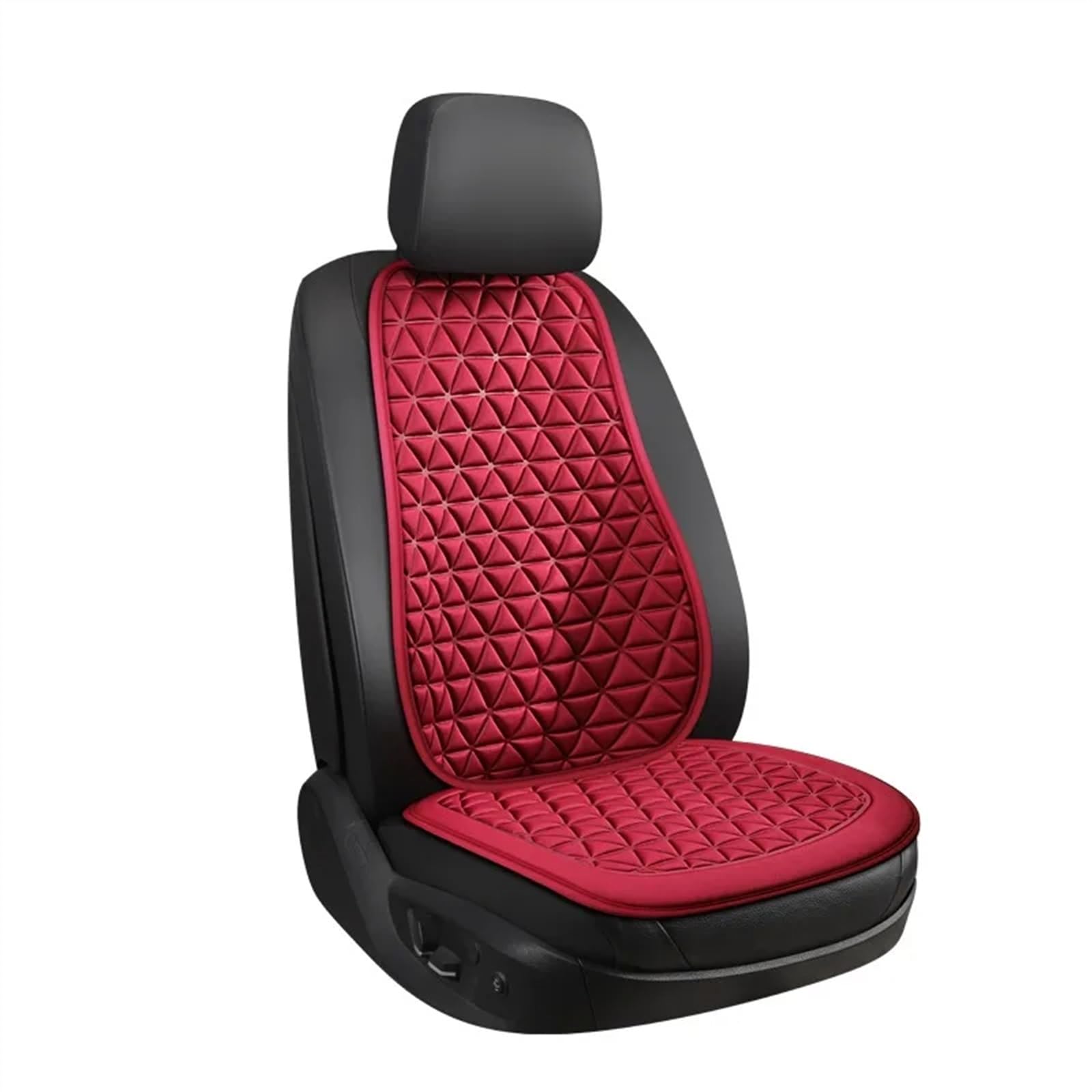 TONMHXA Sitzbezüge Auto Universal-Autositzkissen, Atmungsaktive Komfort-Sitzbezüge Mit Aufbewahrungstasche, Autoschutz-Zubehör, Auto-Innenraum-Schutzpolster Für Autositze(Red,Front with backrest) von TONMHXA