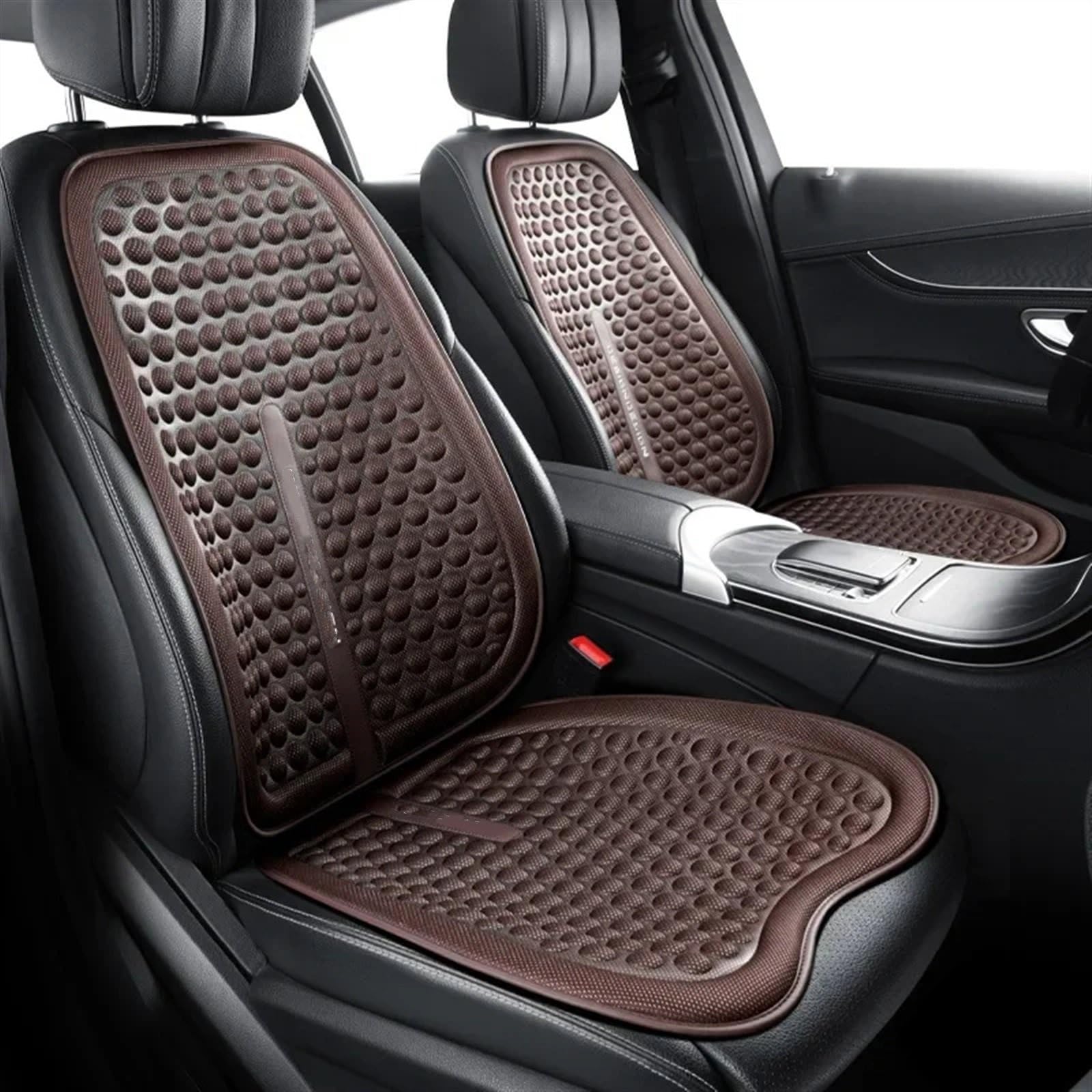 TONMHXA Sitzbezüge Auto Universelle Autositzbezüge, Weiches, Atmungsaktives Sitzkissen, Autositzkissen, Innendekoration, Auto-Vorder-/Rücksitzbezug, Autozubehör(Brown,2pc Front seat pad) von TONMHXA