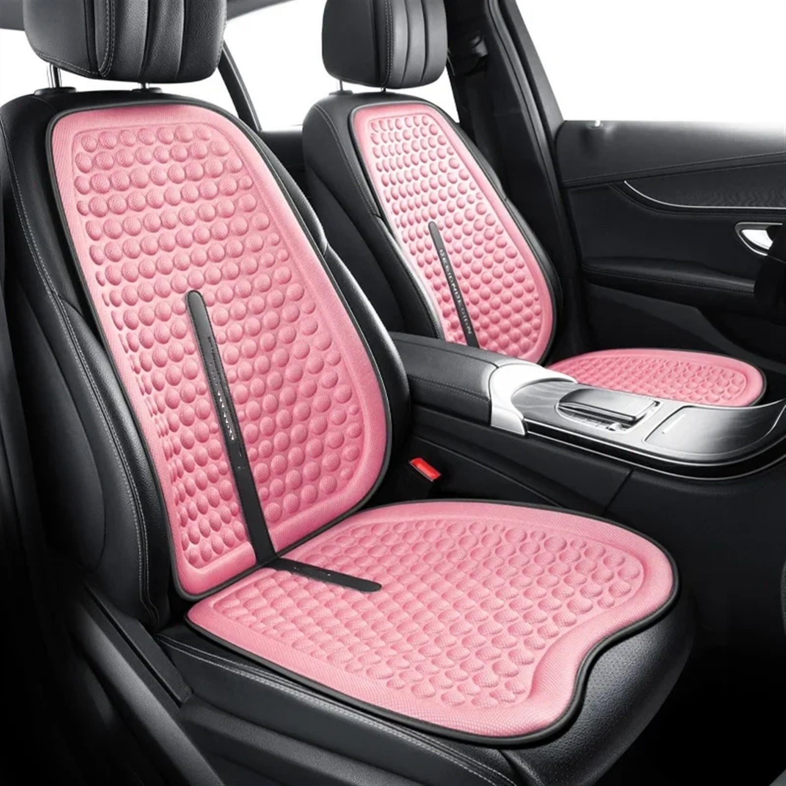 TONMHXA Sitzbezüge Auto Universelle Autositzbezüge, Weiches, Atmungsaktives Sitzkissen, Autositzkissen, Innendekoration, Auto-Vorder-/Rücksitzbezug, Autozubehör(Pink,2pc Front seat pad) von TONMHXA