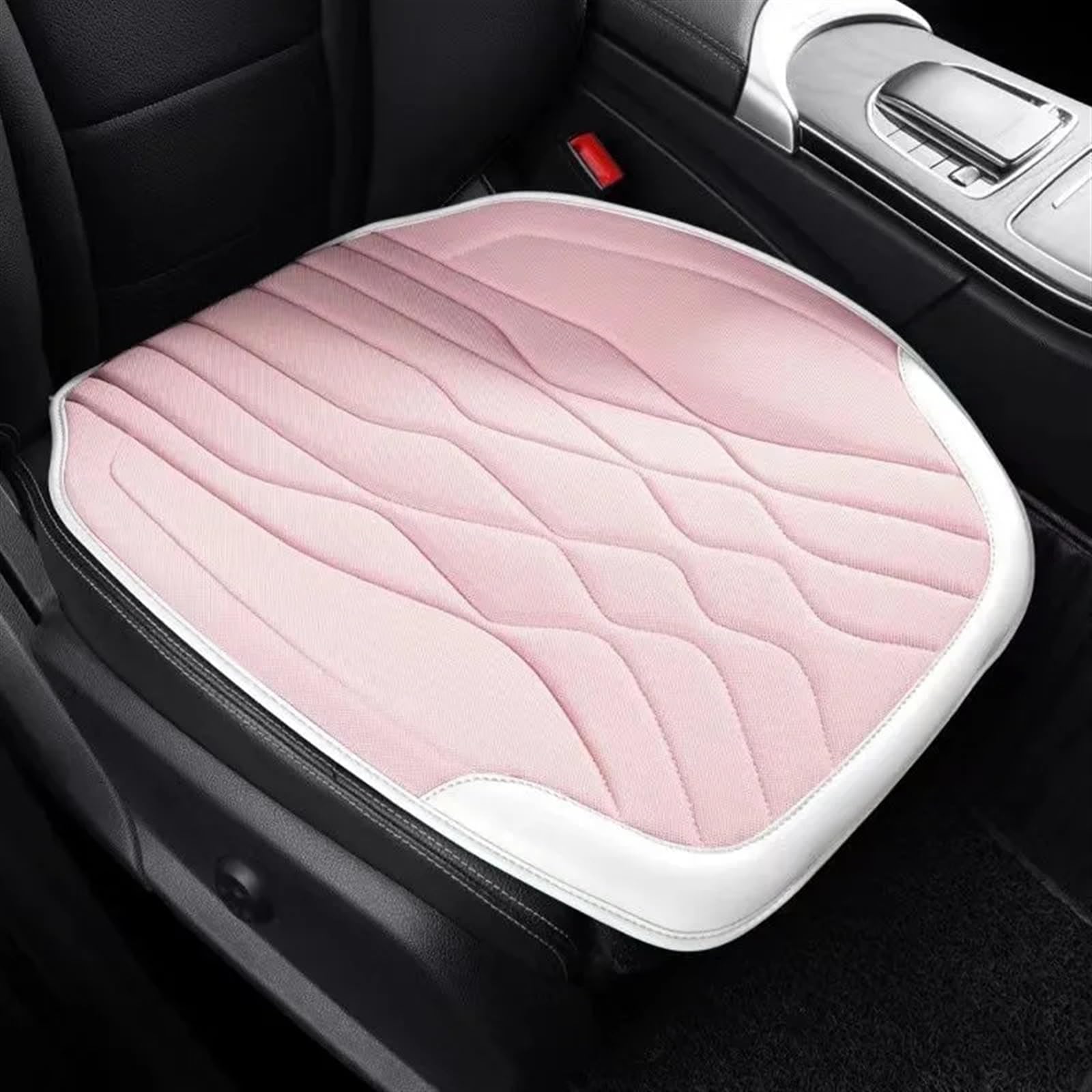 TONMHXA Sitzbezüge Auto Universeller Autositzbezug, Atmungsaktiv, Kühles Kissen, Universeller Innenraum, Belüfteter Sitz, Anti-Rutsch-Kissen, Auto-Vorder-/Rücksitzbezug(Pink,1pc Front seat) von TONMHXA