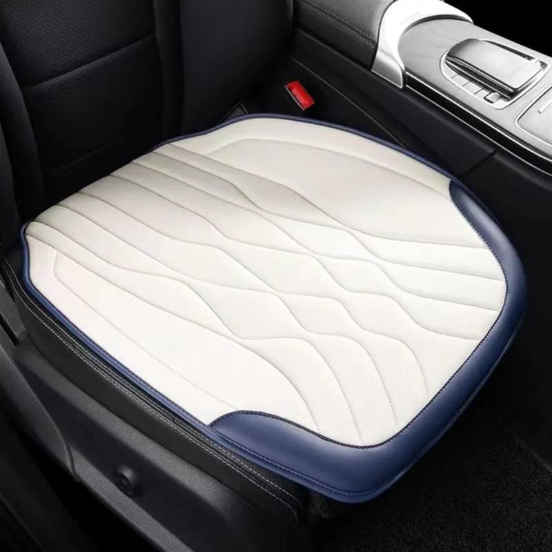 TONMHXA Sitzbezüge Auto Universeller Autositzbezug, Atmungsaktiv, Kühles Kissen, Universeller Innenraum, Belüfteter Sitz, Anti-Rutsch-Kissen, Auto-Vorder-/Rücksitzbezug(White Blue,1pc Front seat) von TONMHXA