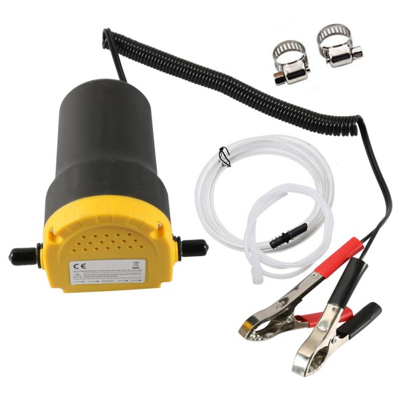 TONZACK 12V 60W Ölabsaugpumpe, Motorölpumpen Ölwechsel Pumpe Absaugpumpe Ölpumpe mit Schlauch, Kraftstoffpumpe Dieselpumpe für Öl und Diesel zum Auto & Motorrad von TONZACK