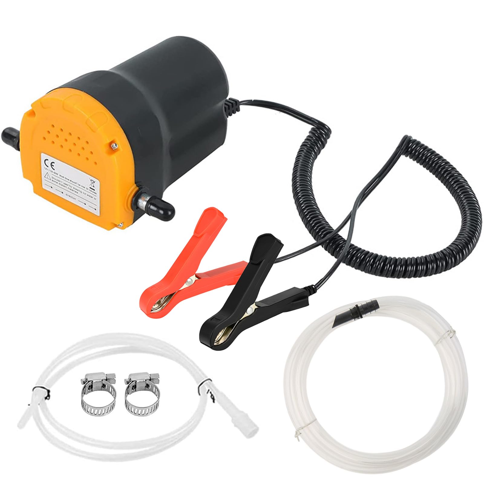 TONZACK Ölwechselpumpen-Extraktor,Dieselpumpe Ölpumpe12V 80W,Dieselpumpe Kraftstoffpumpen,Kraftstoff-Umfüllpumpe mit Rohren Für Auto, Motorrad, Boot, LKW(Pumpen Sie kein Wasser, Benzin) von TONZACK