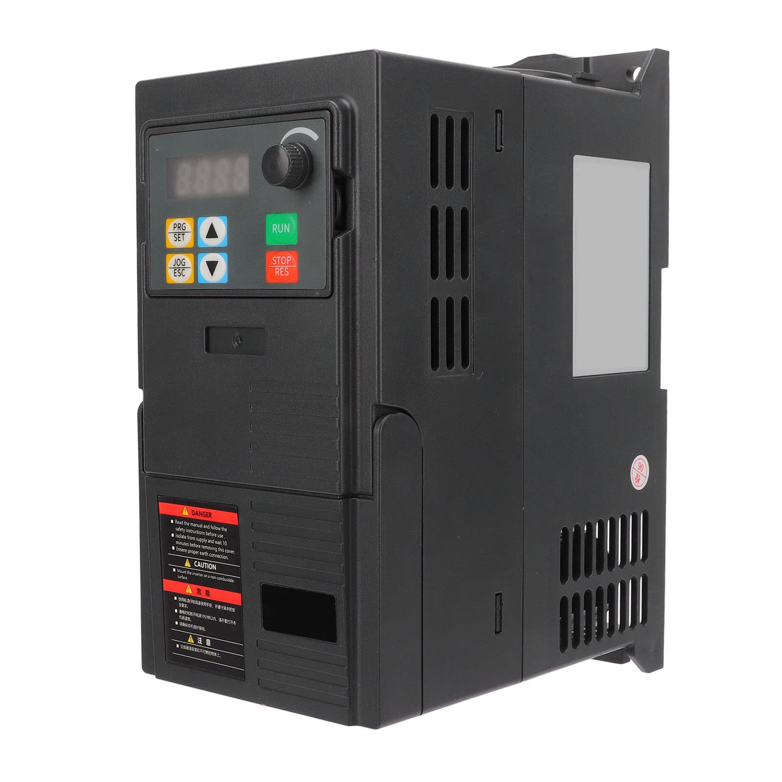 TOOLSGO 0,75KW Universal-Vektor-Frequenzumrichter VFD 3-Phasen 340‑440V Eingang 0‑440V Ausgang Frequenzumrichter mit RS 485 Bremseneinheit für kleine Motoren von TOOLSGO