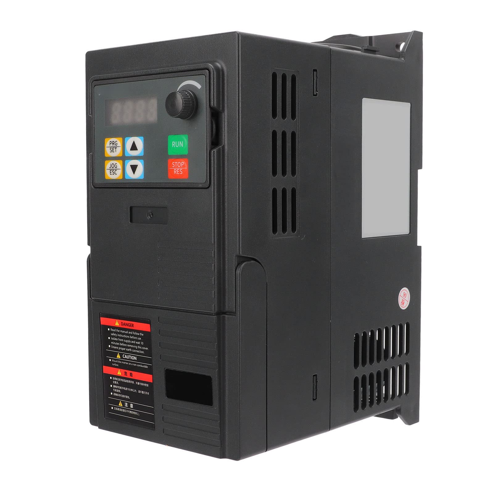 TOOLSGO 1,5KW Universal-Vektor-Frequenzumrichter VFD 3-Phasen 340‑440V Eingang 0‑440V Ausgang Frequenzumrichter mit RS 485 Bremseneinheit für kleine Motoren von TOOLSGO