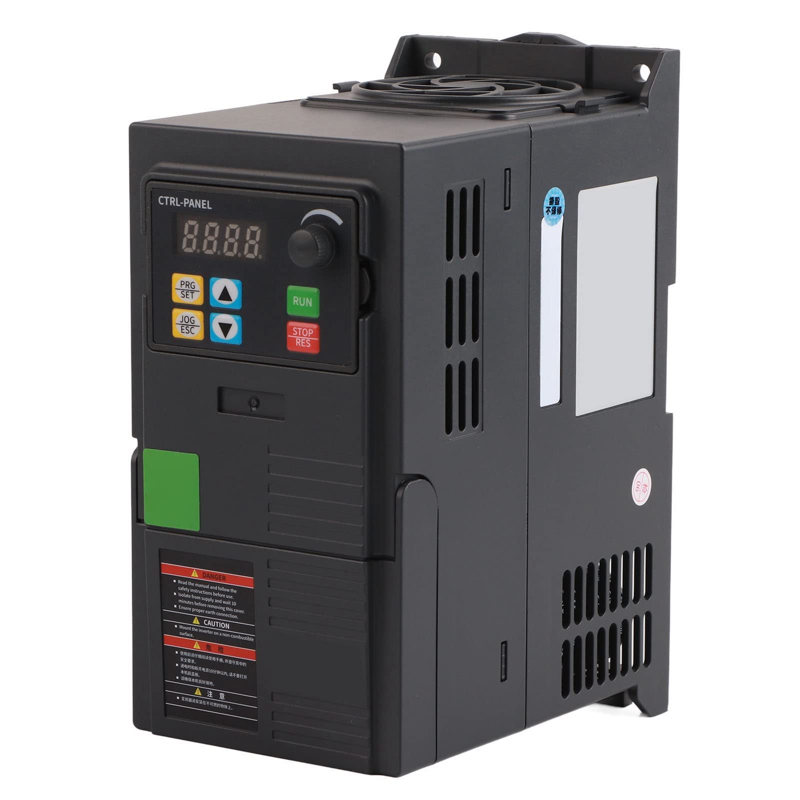 TOOLSGO 3KW Universeller Vektorwechselrichter VFD 3 Phasen AC 340‑440V Eingang 0‑440V Ausgang Motorfrequenzregler mit RS 485 Brecheinheit für Kleinmotoren von TOOLSGO