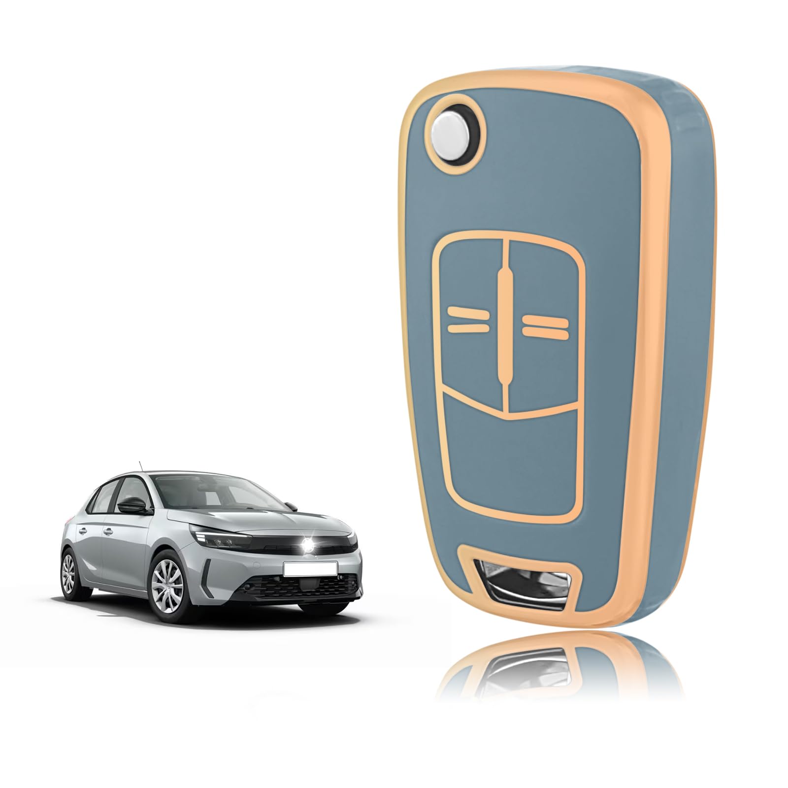 TOOMUME Schlüsselhülle TPU, Autoschlüssel Hülle Passt für Opel Vauxhall Astra Antara Agila Corsa Cascada Insignia Mokka Meriva Tigra Vectra Zafira, Schlüsselcover Schutz Schlüsselgehäuse - Flip Key von TOOMUME