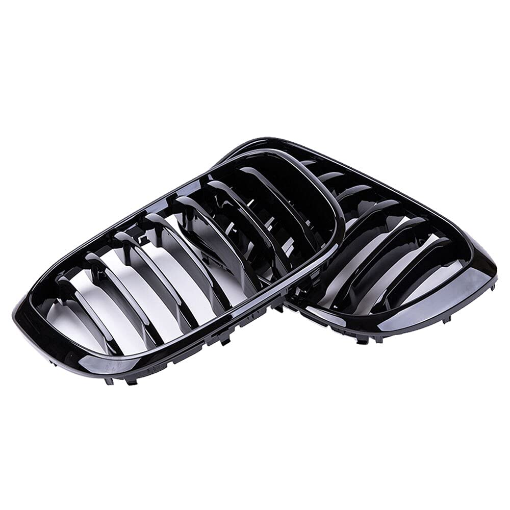 TOOWGM 1 Paar Frontgrill Nieren Grill 1 Lamelle für BMW G01 G02 G08 X3 X4 2018 2019 2020 Auto Styling Glanz Matt Schwarz Racing Grills (Glänzend Schwarz) von TOOWGM