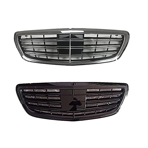 TOOWGM Für Mercedes-Benz S-Klasse W222 S65 S300 S400 S500 ABS Center Grill Sytle Car Styling Mittelgrill auf AMG S65 nicht für Distronic (Stil 1) von TOOWGM