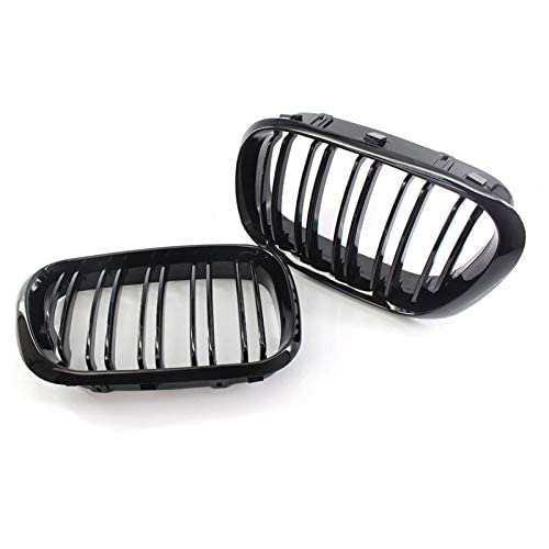 TOOWGM Kühlergrill Nieren Grill Ersatz für BMW X5 E53 1998-2003 Doppellamellen Sport Style Glanz Schwarz von TOOWGM