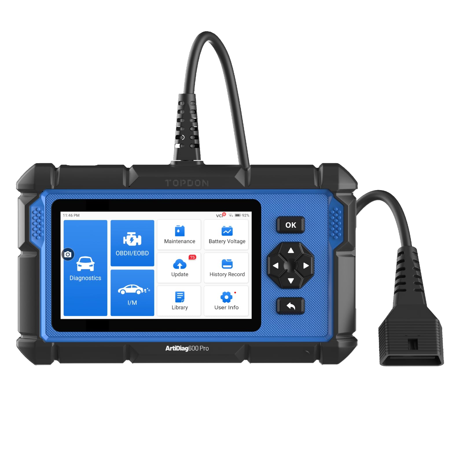TOPDON ArtiDiag600 Pro, OBD2 Diagnosegerät Auto, Codeleser für alle Systemdiagnosen, 9 Servicefunktionen für Öl/ABS/DPF/SRS/SAS/Injektorcodierung...verbesserte Version von AD600S/AD500 TOPDON ArtiDiag600 Pro, OBD2 Diagnosegerät Auto, Codeleser für alle Systemdiagnosen, 9 Servicefunktionen für Öl/ABS/DPF/SRS/SAS/Injektorcodierung...verbesserte Version von AD600S/AD500 von TOPDON