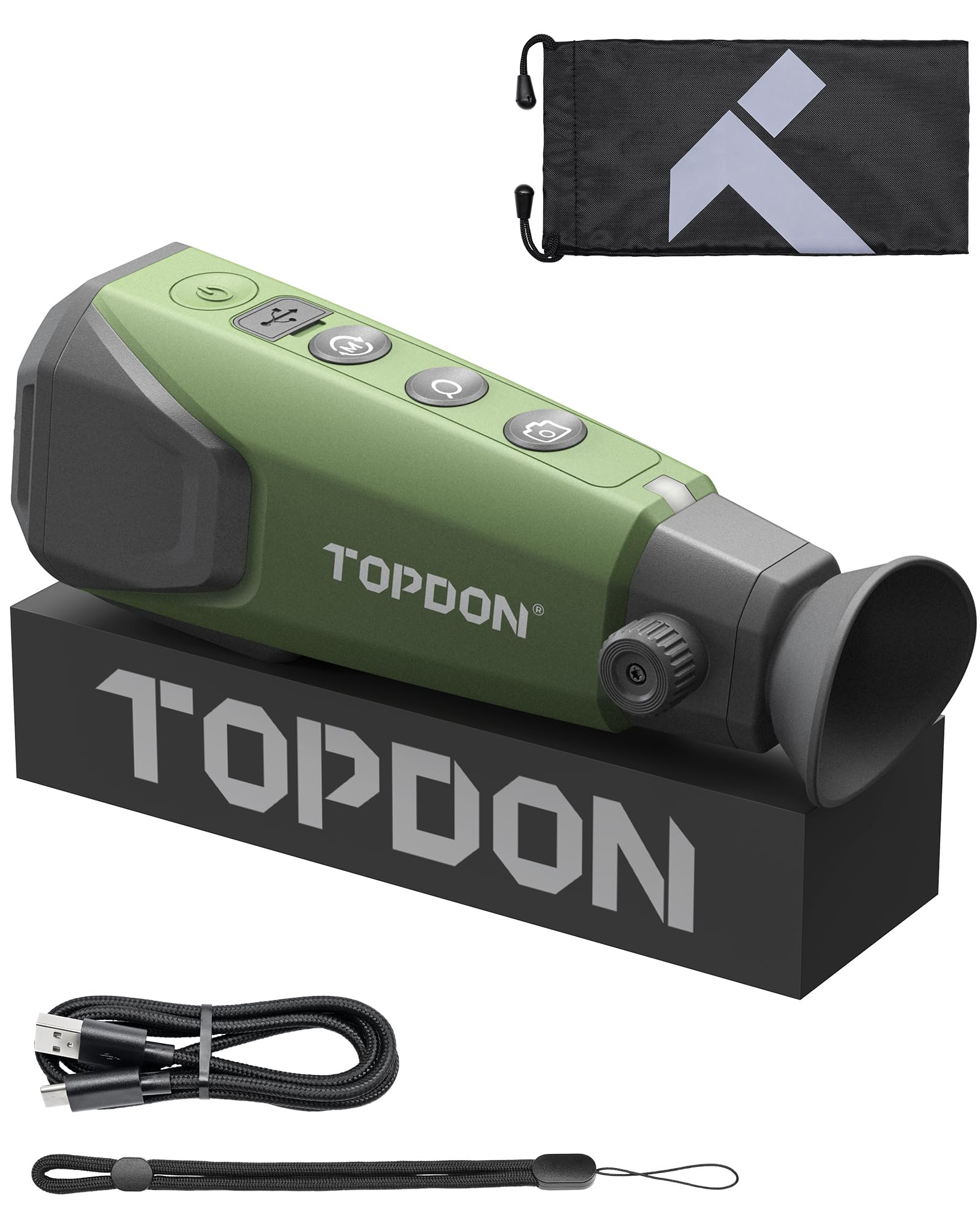 TOPDON TS004 wärmebildkamera Jagd, 320x240 Wärmebild-Monokular 13mm, 50Hz, 11H Akkulaufzeit, 32GB Speicher, für Jagd, Nachtsicht-Outdoor-Erkundung, Wildbeobachtung von TOPDON