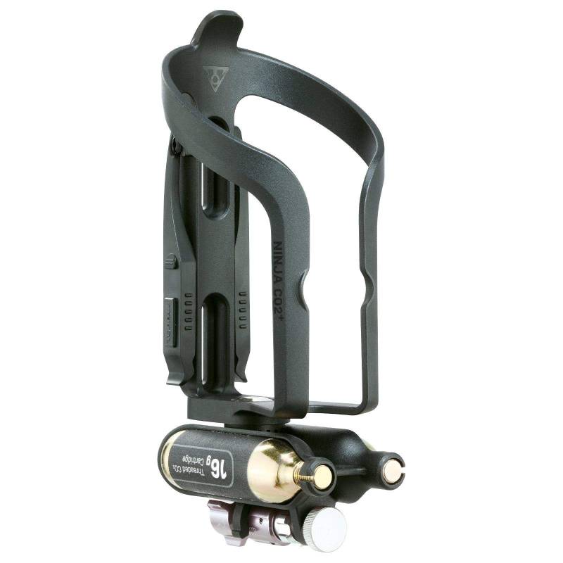 Topeak Flaschenhalter Tragesystem & CO2 Kartuschenpumpe Ninja CO2 Plus, Schwarz, TNJ-CO2P von TOPEAK