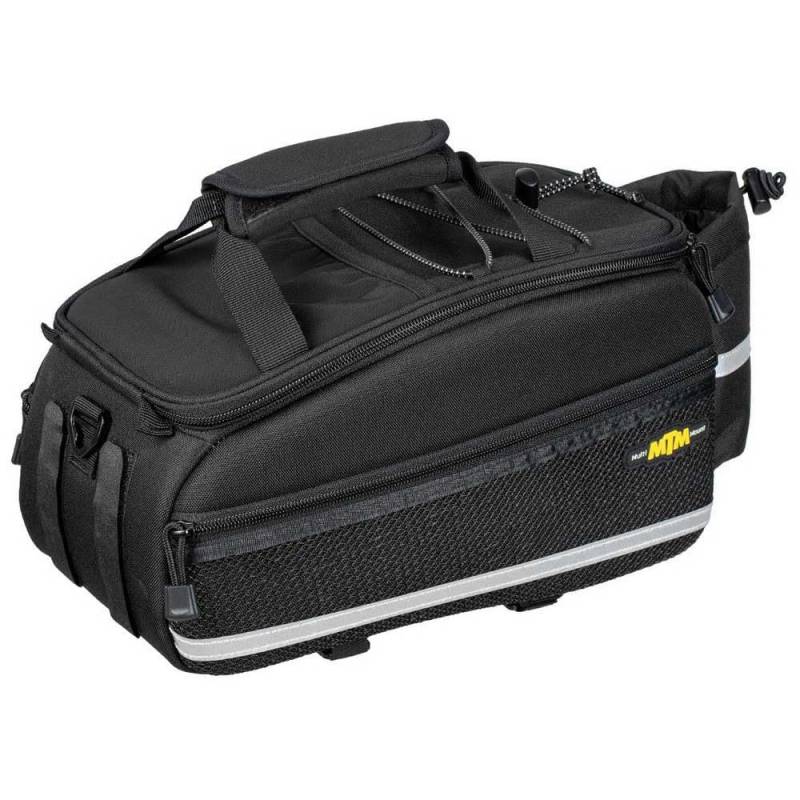 Topeak MTM Multi Mount TrunkBag EX, Wasserabweisende Fahrradtasche mit erweiterbaren Gepäckträgerseiten, passend für KLICKfix/Racktime Snapit oder MIK Adapter Gepäckträger, Schwarz von TOPEAK