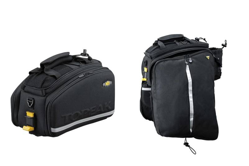 Topeak MTX 2.0 TrunkBag EXP wasserdichte Fahrradtasche mit erweiterbaren Gepäckseiten, kompatibel mit allen MTX QuickTrack 2.0 Gepäckträgern, schwarz von TOPEAK