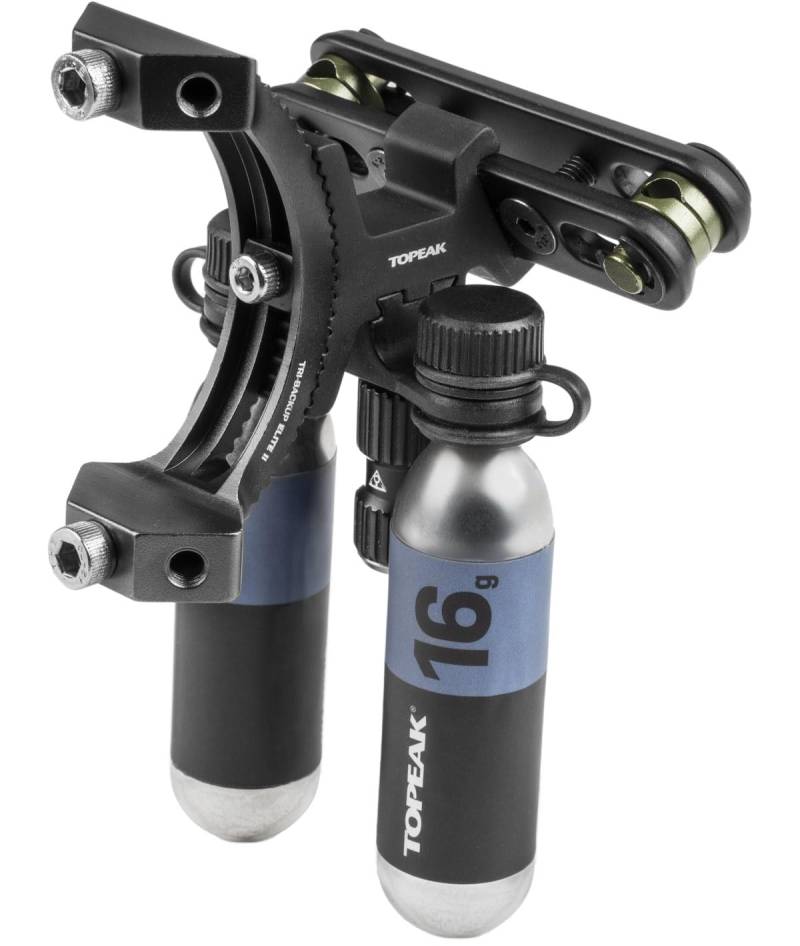 Topeak Tri-Backup Elite 2 Sattelhalterung für Trinkflaschenhalter und Zubehör, Unisex, Erwachsene, Schwarz, Einheitsgröße von TOPEAK