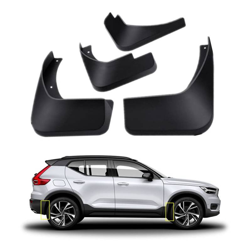 TOPGRIL Schmutzfänger-Set für Volvo XC40 2018–2021, Schmutz-Spritzschutz, vorne und hinten, 4-teiliges Set von TOPGRIL