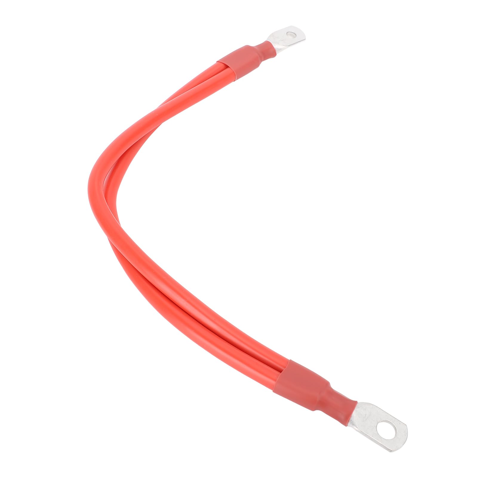 6 AWG Batteriekabel, Positives Batteriekabel, Flexible Silikon-Kupfer-Wechselrichterkabel-Drahtklemmen, Rot, mit 3/8-Zoll-Kabelschuhen für Auto, Boot, Motorrad, (50 cm / 19,69 von TOPINCN