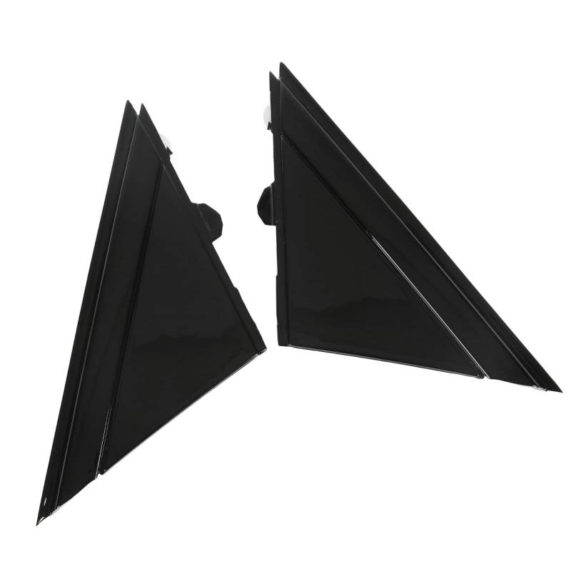 Linker Rechter Flügelspiegel Dreieck Platte Trim Long Service Life Mirror Flagabdecke für 500 2012–2017 (glänzend schwarz) von TOPINCN